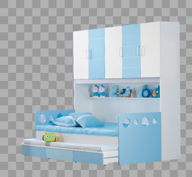 儿童柜子床组合图片素材免费下载