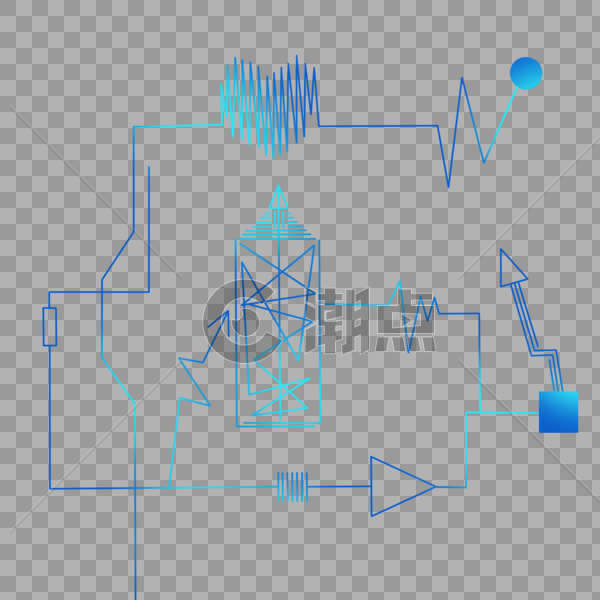 蓝色科技线条图案平铺底纹图片素材免费下载
