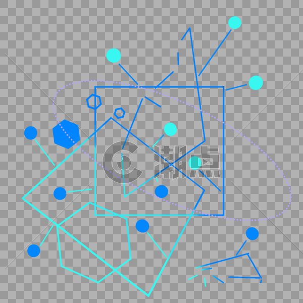 蓝色科技抽象几何图案平铺底纹图片素材免费下载