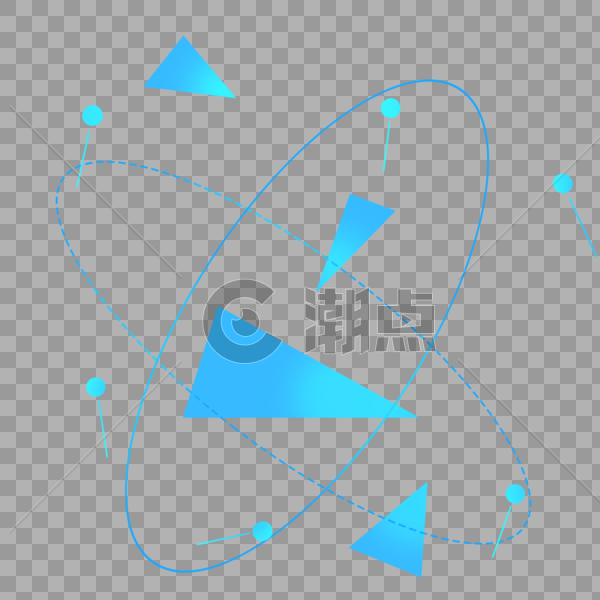 蓝色科技绿色几何图案图片素材免费下载