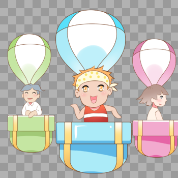 游乐场玩气球图片素材免费下载