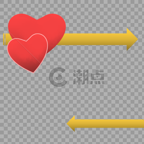 爱心箭头边框图片素材免费下载