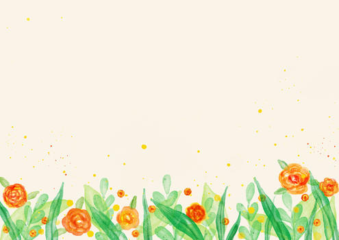 水彩花卉留白背景图片素材免费下载