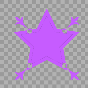 紫色星星边框图片素材免费下载