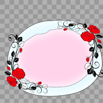 小清新玫瑰花装饰边框图片素材免费下载