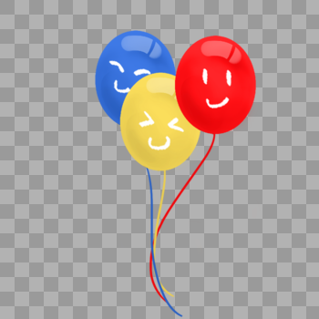 笑脸气球图片素材免费下载