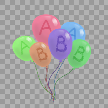 字母气球图片素材免费下载