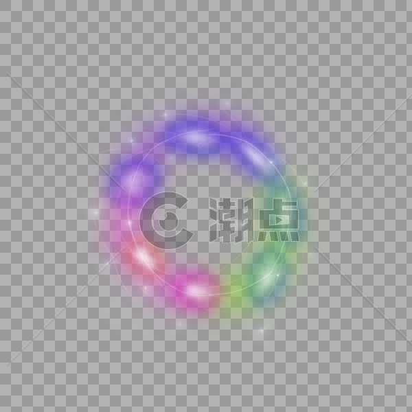 彩色高光光圈圆环光特效光环发光图片素材免费下载