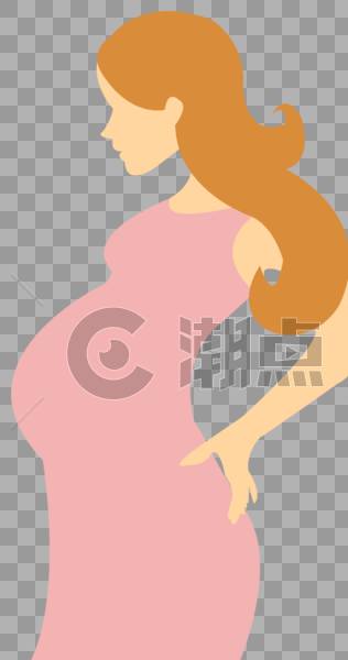 手绘孕妇矢量图图片素材免费下载