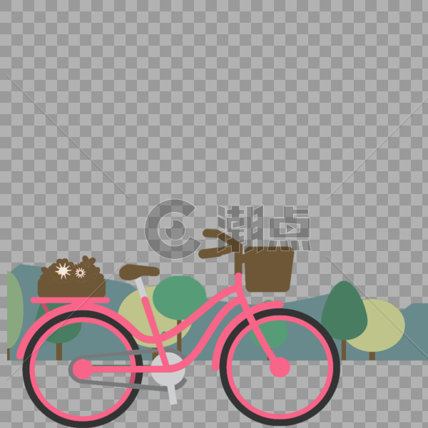 自行车与美景图片素材免费下载