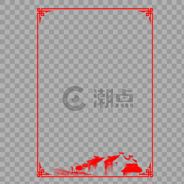 红色边框图片素材免费下载