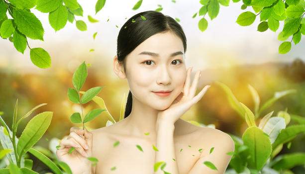 绿色天然美容护肤图片素材免费下载