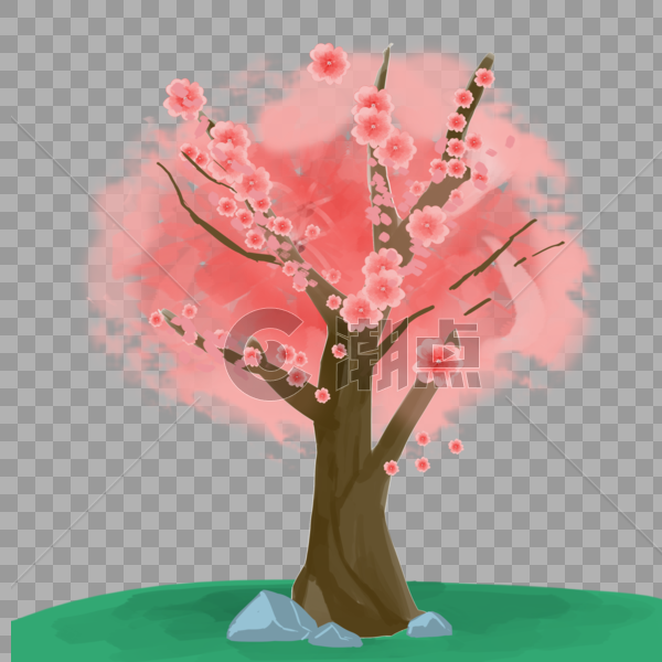 粉色樱花树图片素材免费下载