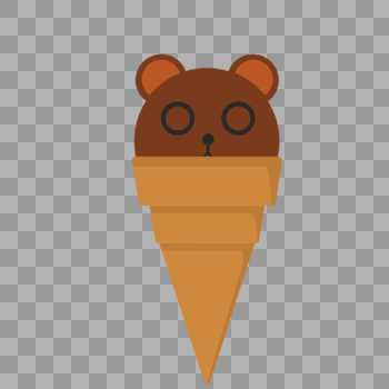 小熊冰淇淋图片素材免费下载