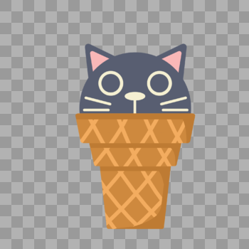 小猫冰淇淋图片素材免费下载