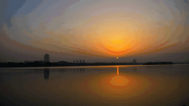 夕阳海面GIF图片素材免费下载
