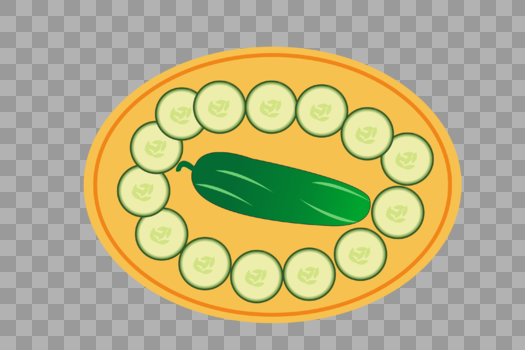 手绘黄瓜食物矢量图图片素材免费下载