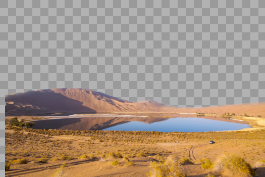 沙漠里的湖泊图片素材免费下载
