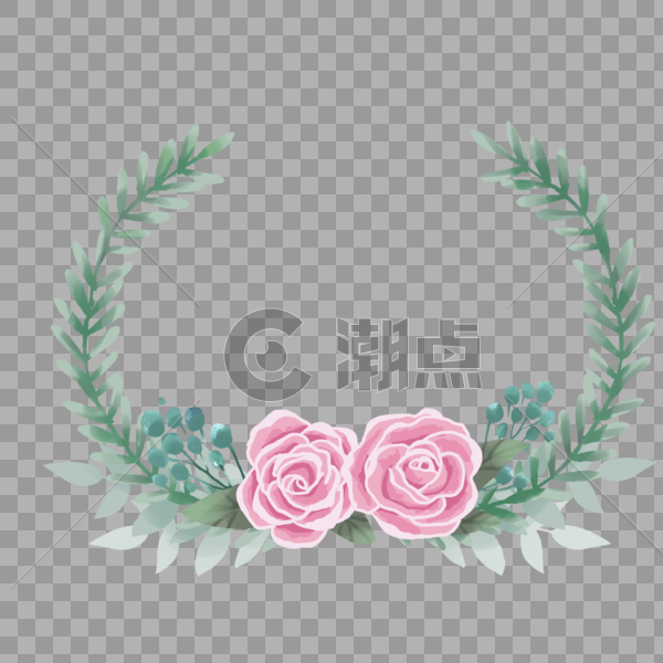 玫瑰花边框花卉装饰图片素材免费下载