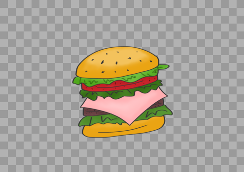 卡通美食汉堡图片素材免费下载