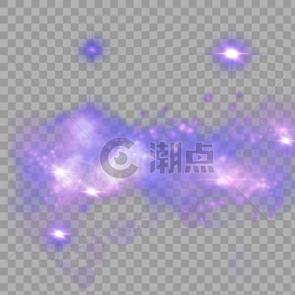 唯美梦幻紫星云光效图片素材免费下载