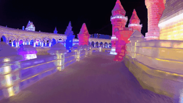 哈尔滨冰雕展GIF图片素材免费下载