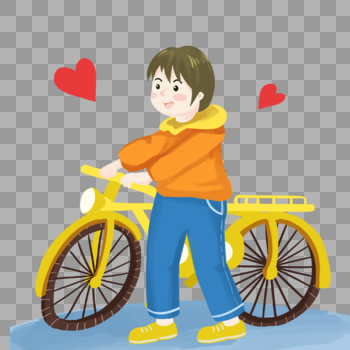 骑自行车的小女孩图片素材免费下载