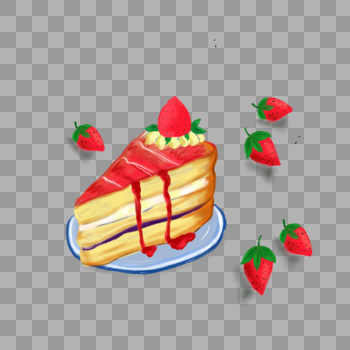 爱心草莓蛋糕图片素材免费下载