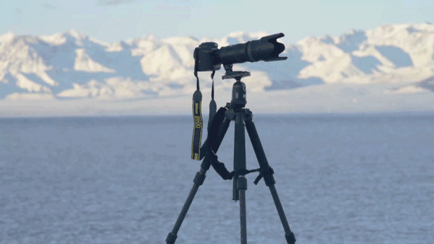 摄像机单反海边拍摄GIF图片素材免费下载