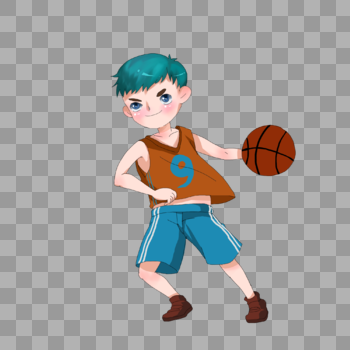 夏日打篮球的少年图片素材免费下载