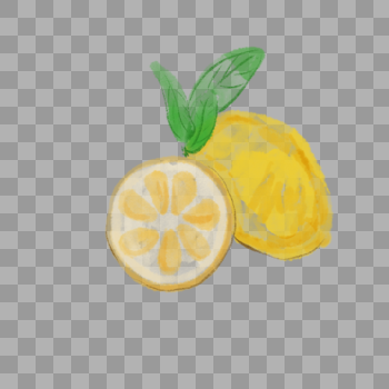 黄色扁平风柠檬插图图片素材免费下载