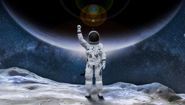 宇航员登录月球图片素材免费下载