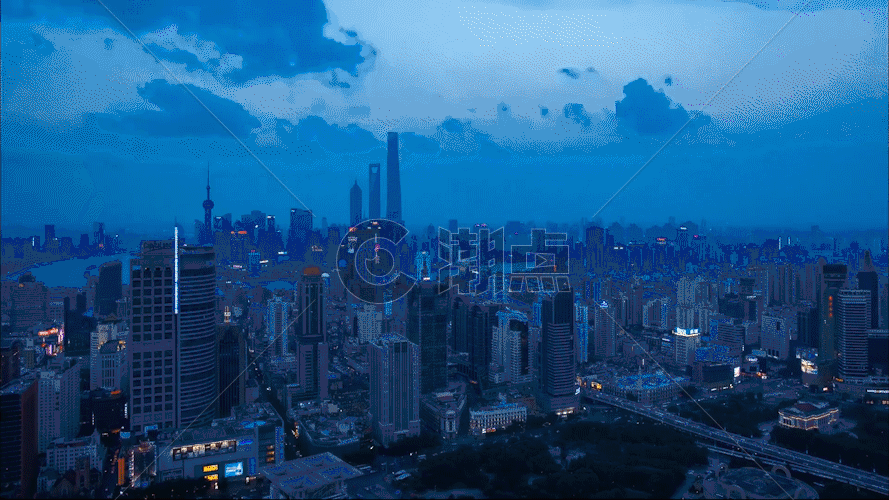 上海城市延时拍摄GIF图片素材免费下载