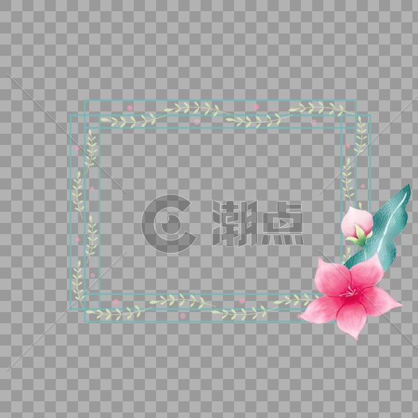 小清新鲜花边框图片素材免费下载
