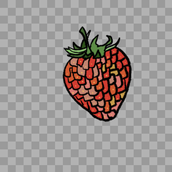 创意多彩草莓插图图片素材免费下载