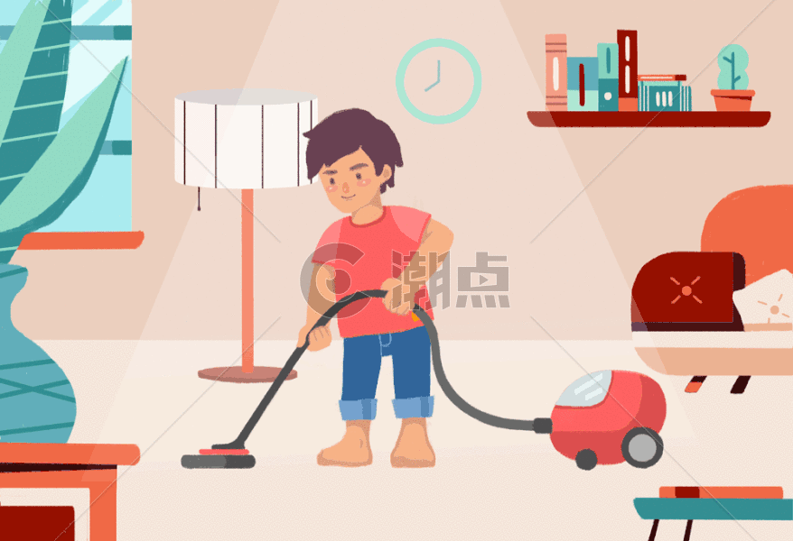 打扫房间gifGIF动图1000*683图片素材免费下载-编号337987-潮点视频