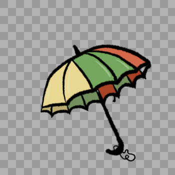 彩色的雨伞装饰插图图片素材免费下载
