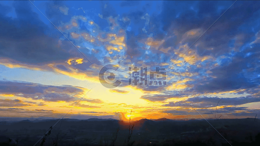 夕阳风景GIF图片素材免费下载