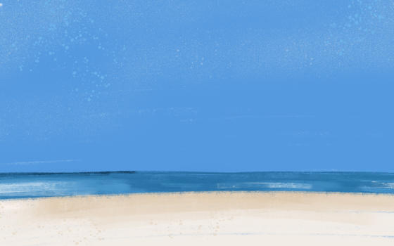 插画海滩背景图片素材免费下载