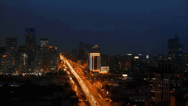 城市夜晚风景GIF图片素材免费下载