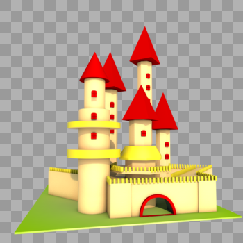 C4D城堡宏伟的建筑图片素材免费下载