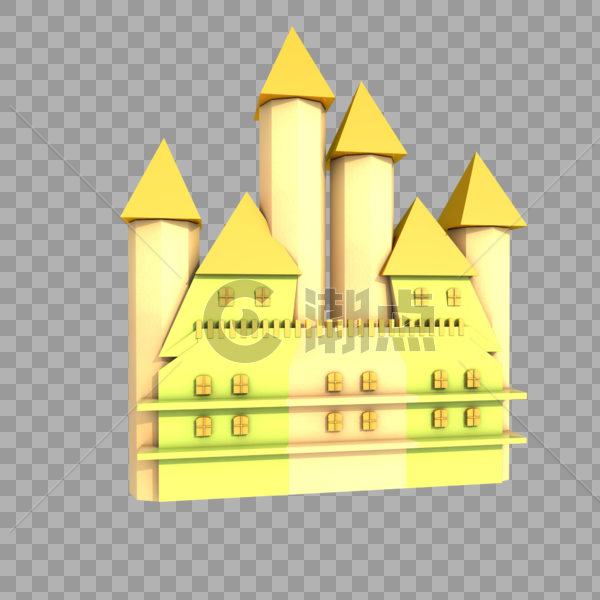 C4D城堡梦幻城堡图片素材免费下载