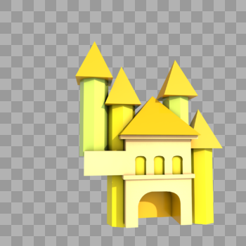 C4D城堡房屋建筑图片素材免费下载