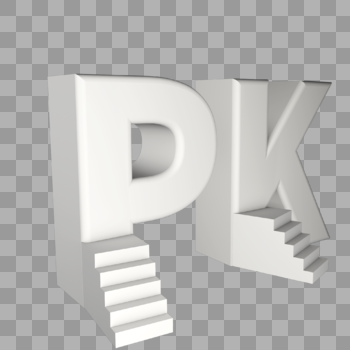 PK创意立体字体图片素材免费下载
