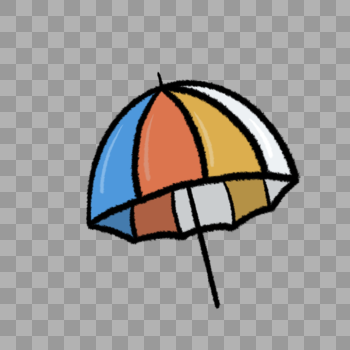 创意太阳伞免抠插图图片素材免费下载