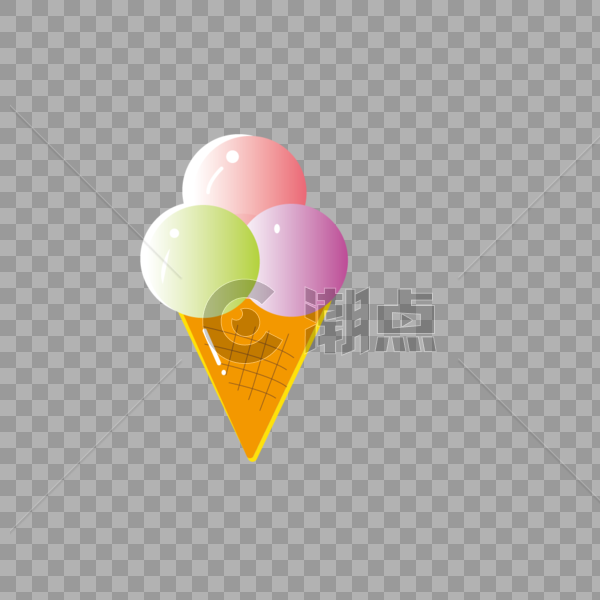 水果味冰淇淋图片素材免费下载