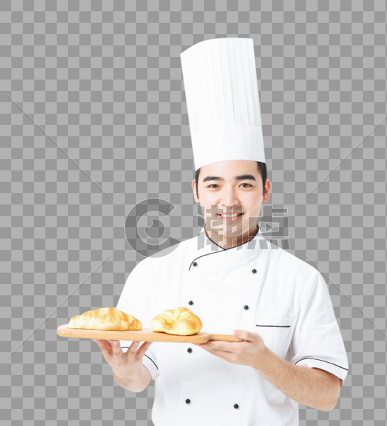 厨师拿着面包图片素材免费下载