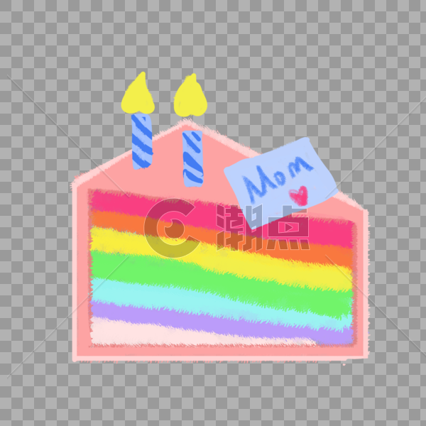 母亲节彩虹蛋糕图片素材免费下载