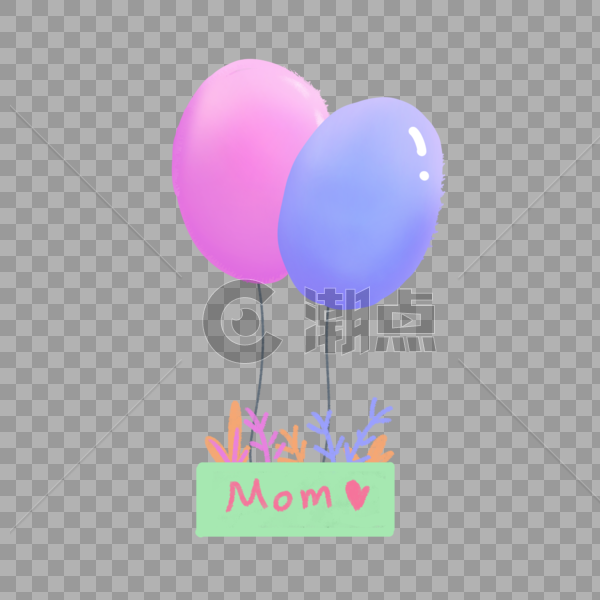 彩色气球标语图片素材免费下载