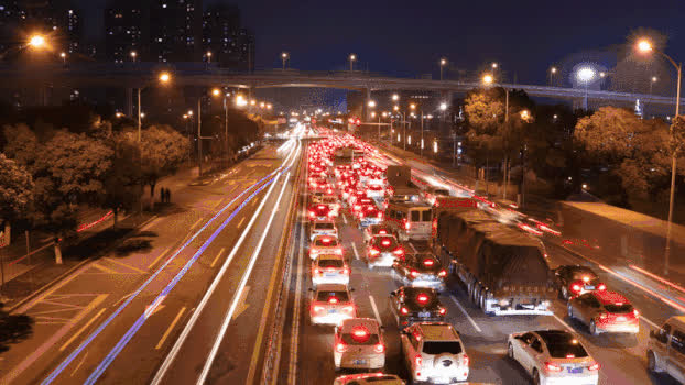 城市交通延时车流量GIF图片素材免费下载